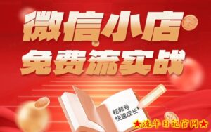 微信小店免费流实战，有货源无货源双模式，从开店到爆单全实操课，小白也能月入1W+-流年日记