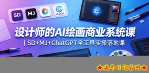设计师的AI绘画商业系统课｜SD+MJ+ChatGPT全工具实操落地课-流年日记