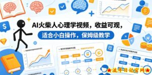 AI火柴人心理学视频，收益可观，适合小白操作，保姆级教学-流年日记