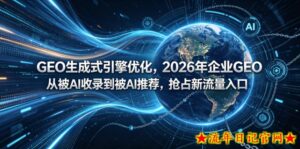 GEO生成式引擎优化，2026年企业GEO从被AI收录到被AI推荐，抢占新流量入口-流年日记