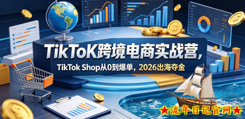 TikToK跨境电商实战营，TikTok Shop从0到爆单，2026出海夺金