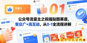 公众号流量主之祝福贴图赛道，受众广+高互动，从0-1全流程讲解-流年日记