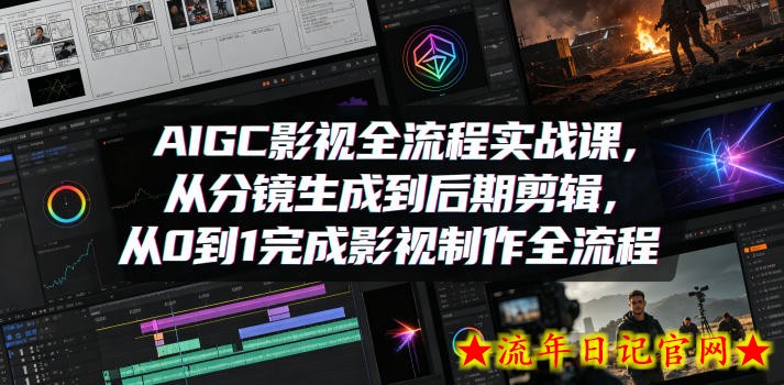 AIGC影视全流程实战课，从分镜生成到后期剪辑，从0到1完成影视制作全流程