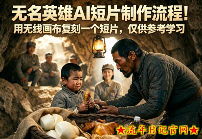 无名英雄AI短片制作流程！用无线画布复刻一个短片，仅供参考学习
