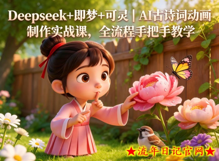 Deepseek+即梦+可灵｜AI古诗词动画制作实战课，全流程手把手教学