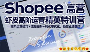 Shopee虾皮高阶运营精英特训营，高阶运营技巧+流量提升+转化率优化，助你业绩翻倍（更新26年5月）-流年日记