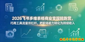 2026飞书多维表格商业变现陪跑营，巧用工具流量双杠杆，把职场能力转化为持续收入-流年日记