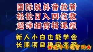 国际版抖音拉新,剪映,醒图,豆包等多玩法教程,长期可做的项目,轻松日入四位数,深度揭秘玩法,干就完了-流年日记