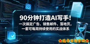 90分钟打造AI写手！一次搞定广告、销售邮件、落地页，一套可每周持续使用的实战体系【原创双语字幕】-流年日记