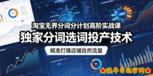 淘宝无界分词分计划高阶实战课，独家分词选词投产技术，精准打爆店铺自然流量-流年日记