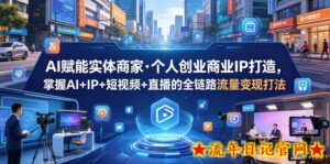 AI赋能实体商家·个人创业商业IP打造，掌握AI+IP+短视频+直播的全链路流量变现打法-流年日记