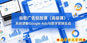 谷歌广告投放课（高级课），系统讲解Google Ads与数字营销实战-流年日记