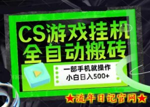 百万粉丝博主在用的【游戏搬砖】黑科技，同款賺钱软件，日入四位数，小白可当天学会，当天见收益【揭秘】-流年日记