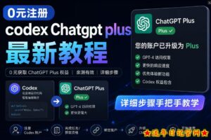 0元全自动注册codex gpt plus最新教程，0元获取GPT Plus权益，手把手详细教学-流年日记