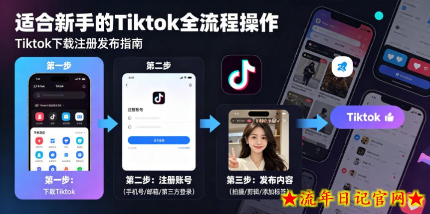 Tiktok下载注册发布，适合新手的Tiktok全流程操作