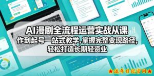 AI漫剧全流程运营实战课从创作到起号一站式教学，掌握完整变现路径，轻松打造长期轻资产副业-流年日记
