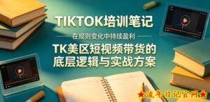 视界跨境TIKTOK4月17培训笔记，在规则变化中持续盈利，TK美区短视频带货的底层逻辑与实战方案【文档】-流年日记