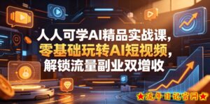 人人可学AI精品实战课，零基础玩转AI短视频，解锁流量副业双增收-流年日记