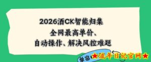 2026最新版酒店CK智能归集玩法,最高单价、零成本、零人工,自动操作、解决风控难题【揭秘】-流年日记