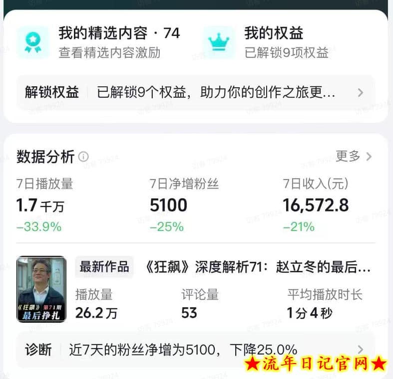 抖音某大佬的影视剧深度解读解说教学，小白轻松冲精选签约独家，收益翻数倍，日入1k+