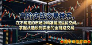 高阶实战交易体系，在不确定的市场中精准捕捉溢价空间，掌握从选股到卖出的全链路交易心法（更新6月）-流年日记
