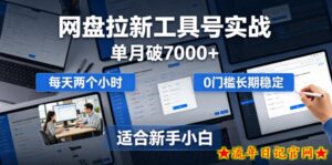 单月破7000+，网盘拉新工具号实战，每天两个小时，0门槛长期稳定，适合新手小白-流年日记