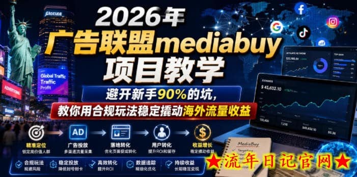 2026年老董賺美刀广告联盟mediabuy项目教学，避开新手90%的坑，教你用合规玩法稳定撬动海外流量收益