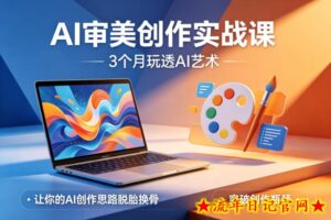 AI审美创作实战课，3个月玩透AI艺术，让你的AI创作思路脱胎换骨，突破创作瓶颈（更新0617）-流年日记
