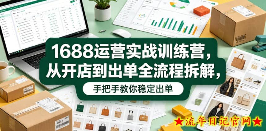 1688运营实战训练营，从开店到出单全流程拆解，手把手教你稳定出单（更新0620）