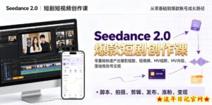 Seedance 2.0短剧短视频创作课，零基础快速产出爆款短剧、短视频、MV内容，落地做账号实现变现-流年日记