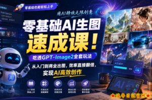 零基础AI生图速成课！吃透GPT-Image2全套玩法，从入门到商业出图，效率直接翻倍，实现AI高效创作-流年日记