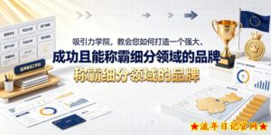 吸引力学院,教会您如何打造一个强大、成功且能称霸细分领域的品牌!【原创双语字幕】-流年日记