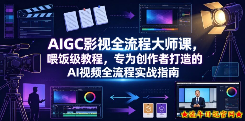 AIGC影视全流程大师课，喂饭级教程，专为创作者打造的AI视频全流程实战指南-流年日记