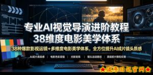 专业AI视觉导演进阶教程，38种爆款影视运镜+多维度电影美学体系，全方位提升AI成片高级感与镜头质感-流年日记