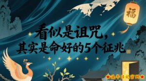 付费文章:看似是诅咒,其实是命好的5个征兆-流年日记