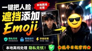 有点意思的工具!一键把人脸遮挡添加Emoji,本地离线处理隐私无忧,支持网页版和安卓客户端,EmojiFace-流年日记