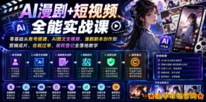 AI漫剧+短视频全能实战课｜零基础从账号搭建、AI图文生视频、漫剧剧本创作到剪辑成片、合规过审、版权登记全落地教学-流年日记