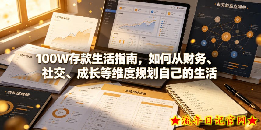付费文章：100W存款生活指南，如何从财务、社交、成长等维度规划自己的生活
