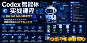Codex智能体实战课程,让智能体成为你的数字员工,从内容生产到业务自动化,搭建可持续运行的智能工作流-流年日记