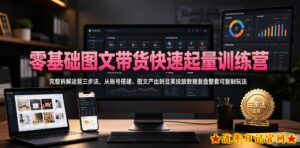 零基础图文带货快速起量训练营，完整拆解运营三步法，从账号搭建、图文产出到豆荚投放数据复盘整套可复制玩法-流年日记