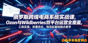 俄罗斯跨境电商系统实战课，Ozon与Wildberries双平台运营全覆盖，工具实操、权重优化、物流履约、店铺起量陪跑式教学-流年日记