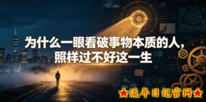 付费文章:为什么一眼看破事物本质的人,照样过不好这一生-流年日记