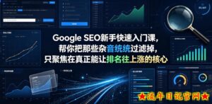 Google SEO新手快速入门课，帮你把那些杂音统统过滤掉，只聚焦在真正能让排名往上涨的核心动作【原创双语字幕】-流年日记