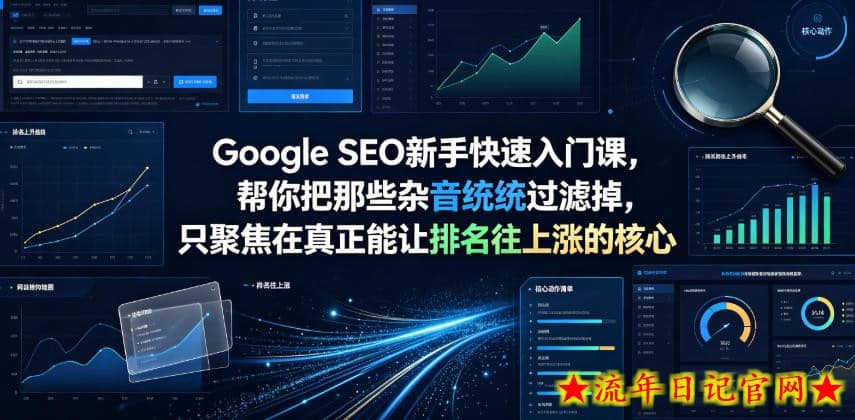 Google SEO新手快速入门课，帮你把那些杂音统统过滤掉，只聚焦在真正能让排名往上涨的核心动作【原创双语字幕】-流年日记