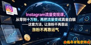 Instagram流量变现课,从零到十万粉,再把流量变成真金白银——这套方法,让涨粉不再靠运气【原创双语字幕】-流年日记