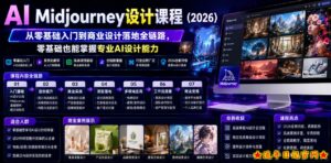 AI Midjourney设计课程(2026),从零基础入门到商业设计落地全链路,零基础也能掌握专业AI设计能力-流年日记