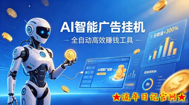 AI智能广告挂G，在家自动賺收益，全程无需人工操作、不用直播、不用拉人【揭秘】-流年日记