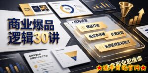 商业爆品逻辑30讲|拆解各行各业头部品牌盈利模式,吃透爆品打造、低成本传播、长效变现全套商业思维课-流年日记