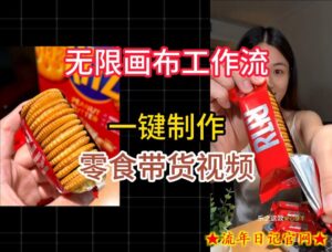 无限画布工作流一键制作零食带货视频，操作简单实操教学-流年日记