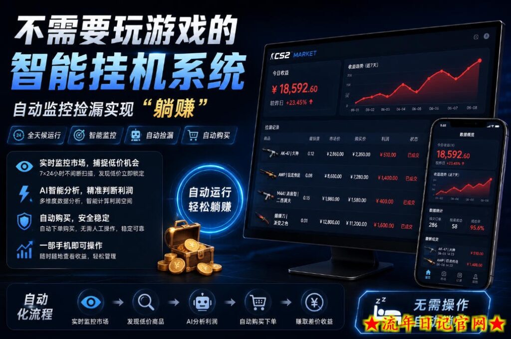 不用玩游戏的游戏搬砖项目，无需自己挂G，无需购买任何额外设备，所有数据支持任何形式验证【揭秘】-流年日记